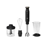 LUGBAR Beautiful 2-Speed Immersion Blender with Chopper & Measuring Cup Drew Barrymore (Black Sesame)