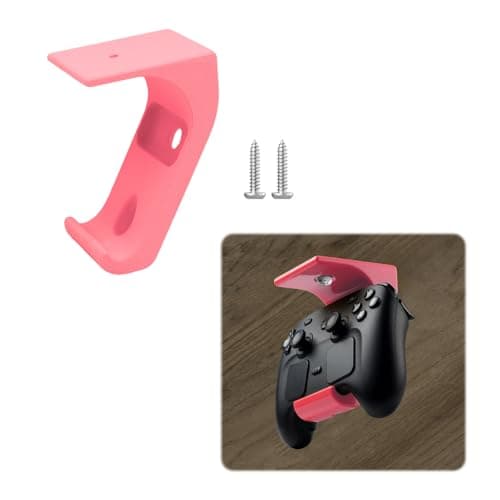 Tuvzylory Under Desk Mount Compatible with Steam Controller 2, Hidden Storage Hanger, Space-Saving Holder (Pink)