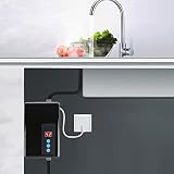 Omquot Mini Electric Water Heater Lightweight 5.5KW Kitchen Shower Hot Water System (Black)