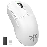 VGN Dragonfly F1 Pro Max Wireless Gaming Mouse, 130h Playtime Long Endurance, 55g Lightweight, PAW3395 26K DPI Flagship Sensor, 4000Hz Polling Rate Supported, Low Latency Esports Peripherals, White