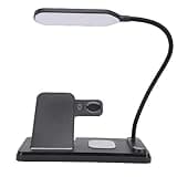 GOWENIC 3 in 1 Wireless Charging Station, 15W Fast Wireless Charger Stand for Phone Watch Earbuds with Lamp, Desk Charger Station for Office Home