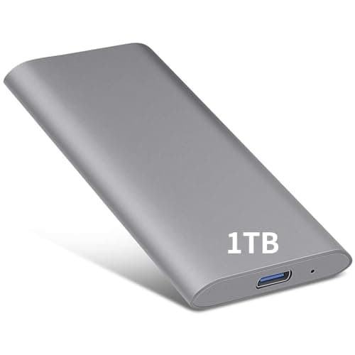 External Hard Drive1TB,Ultra Slim External HDD Store Portable External Hard Drive Compatible with PC, MAC,Laptop