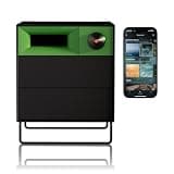 Smart Nightstand Speaker S1, Bluetooth Wireless Charging Speaker Nightstand with Fingerprint Lock, Ambient Light, USB & Type-C Ports, 2 Drawers Bedside Table for Bedroom, Living Room