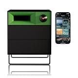 Smart Nightstand Speaker S1, Bluetooth Wireless Charging Speaker Nightstand with Fingerprint Lock, Ambient Light, USB & Type-C Ports, 2 Drawers Bedside Table for Bedroom, Living Room