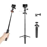 XIk Osmo Action 6/5 pro 21" Mini Selfie Stick & Tripod for Gopro Camera DJI Osmo Nano, Vlogging Video Recording, Compatible with GoPro Max Hero 14 13 12 11 10 9,DJI Osmo Action 6 5 4 3(8-21”)