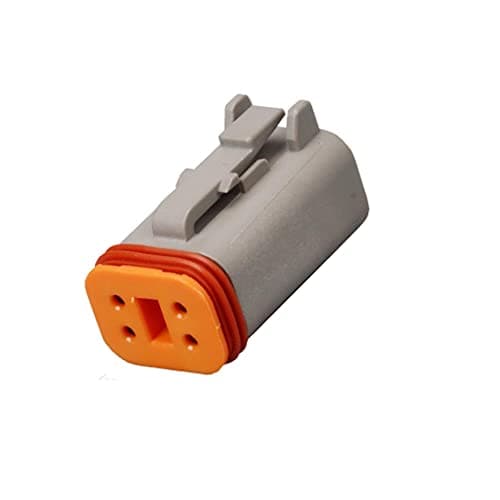 Elecbee 4 Pin Female Jack No Contacts Auto Waterproof Connector Automotive Sealed DT06-4S for Deutsch DT Series