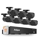 Anlapus 4K 8MP Home Security Camera System, 8 Channel H.265+ DVR with 1TB HDD, 7 x Wired CCTV Cameras Outdoor Indoor, AI Human Vehicle Detection, Audio Recording, 80ft Night Vision, Remote Access