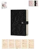Hvcemi Travel Jewelry Case Jewelry Notebook Organizer with 5 Detachable Velvet Pages Binder Bag for Necklaces Rings Earrings and Necklaces Tangle-Free Zipper Pouch Compact & Stylish