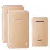ONMYJFD Doorbell No Battery Waterproof Led Light US EU Plug Cordless DoorBell Chime Self-Powered