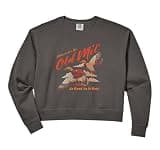 Womens Old Mil' Style Vintage Beer Weathered Ducks Comfort Colors Crop Sweatshirt