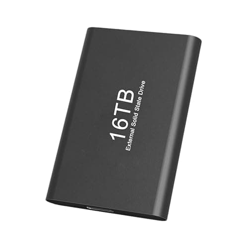 16TB Portable SSD External Hard Drive – Ultra-Fast USB 3.1 Type-C Solid State Drive for PC, Laptop, Mac & Gaming, Aluminum Alloy Backup Disk, Plug & Play External Data Storage