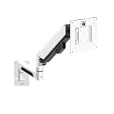 Listed TV Mount White Monitor Stand Adjustable Gas Spring Single Arm Stand 10"-32" Monitor Wall Mount Bracket with 75/100mm VESA