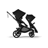 Bugaboo Kangaroo All-Terrain Full-Size Single-to-Double Tandem Stroller Toddler Seat, for Up to Three Kids, XL Wheels, One-Hand Operation, XL Underseat Storage and Sibling/Second Seat - Black