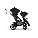 Bugaboo Kangaroo All-Terrain Full-Size Single-to-Double Tandem Stroller Toddler Seat, for Up to Three Kids, XL Wheels, One-Hand Operation, XL Underseat Storage and Sibling/Second Seat - Black
