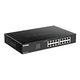 D-Link 16-Port Gigabit Smart Managed Ethernet Switch, L2, VLANs, Qos, IGMP Snooping, Sturdy Metal with Shielded Ports, Desktop/Rackmount, Fanless, NDAA/TAA, Lifetime Product Coverage (DGS-1100-16V2)