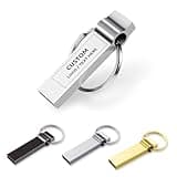 CarryBright Bulk Custom Keychain USB Flash Drives, Thumb Drive with Customizable Gift Box, Custom Logo Text for Corporate Events, Trade Shows, Business Gifts and Wedding Gifts (2G,50PCS)