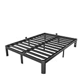 VQO King Size Bed Frame 10 Inch, Metal Bed Frame No Box Spring Needed, DIY Headboard,Noiseless, Rounded Corner Legs, Storage Space, Easy to Assemble
