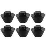 OFFSCH 6pcs Tongue Drum Accessory Kit Black Rubber Non-slip Support Pads for Meditation Drum with Sound Purity and Noise Dampening Features, for Yoga and Shared Living Spaces