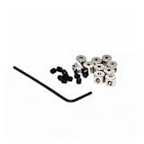 60Pcs Brooch Pin Safe Keepers Locks Backs Clasp Locking Keeper with Wrench Tools(A)