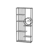 Metal Bookshelf with Multi Layer Display Stand for Home and Office Decor Small Bookcase for Living Room Partition (C 100 * 30 * 180cm)