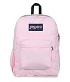 JanSport Cross Town Backpack - Simple Bag for Everyone with 1 Main Compartment, Front Utility Pocket - Premium Class Accessories - Pink Ice