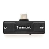 Saramonic SR-EA2U | USB-C Audio Interface with 3.5mm TRS or TRRS Mic Input, 3.5mm Headphone Out & Mute for iPhone 15, Android Devices, Computers, new iPad & much more
