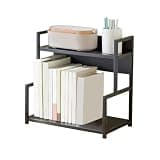 WANGHAI2024M Bookcases Industrial Style Tabletop Bookshelf Two Layers Open Metal Storage Rack