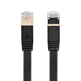 Omquot 1m Shielded CAT7 High Speed 10Gbps Ethernet Cable for Laptops Modem Routers Black (5m)