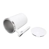 Sorandy Automatic Stirring Coffee Mug, Temperature Display Design Magnet and High Speed Blending, 400ml Electric Stirring Cup for Office Travel Use (Cream White)