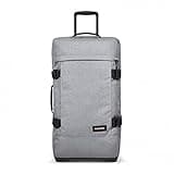 Eastpak Tranverz M – 78L Large Wheeled Luggage with Dual Compartments, TSA Lock, Compression Straps & Smooth-Wheeling System, Sunday Grey