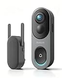 BOTSLAB 5MP Doorbell Camera Wireless with Solar Panel, Nonstop Power Video Doorbell with Head-to-Toe View, AI Motion Detection, Package Detection, VR Mode, 6400mAh Battery, Easy Installation,2.4G WiFi