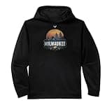 Retro Milwaukee Landscape Vintage Souvenir Performance Hoodie