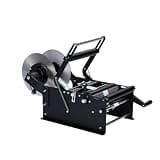 Precision & Speed Bottle Labeling Machine with Handle Label Applicator Machine 15-30pcs/min Manual Bottles Labeler Adjustable Round Bottle Labeler for PET Plastic Glass Metal Bottles