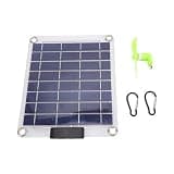 OVAQUIXI 30W Solar Panel,Monocrystalline Dual Sided Power Generation with 2 Type C Ports for Outdoor Camping Hiking Fan