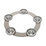 YIJU Kupferbecken Percussion Hoop Drum Cymbal Metal Accessory Carbon Steel Sturdy Build Suitable for Ensemble Performance Band Practice, Steel Ring With Stainless Steel Jingle Plates