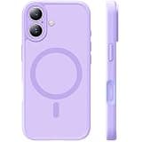 TAURI for iPhone 17 Case, Compatible with MagSafe, (Full Camera Protection) Camera Control Cover Solid-Color Matte Magnetic Phone Case for iPhone 17 - Light Purple