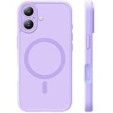 TAURI for iPhone 17 Case, Compatible with MagSafe, (Full Camera Protection) Camera Control Cover Solid-Color Matte Magnetic Phone Case for iPhone 17 - Light Purple