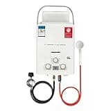 LPG Propane Gas Tankless Water Heater 6L Outdoor Camping Instant Heating Bath With Shower Head Hot Car Truck Tent for DIY Use(Black)