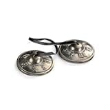 YWMJZEU Cymbals with Strap Ringing Hand Cymbals Copper Percussion for Meditation, Six-Character Mantra