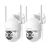 ARCCTV 2K Security Cameras Outdoor, 360°Pan-Tilt View 2.4G/5G WiFi Security Camera with Motion Tracking, Spotlight & Siren, 2-Way Audio, Full Color Night Vision, Waterproof (2 Pack)