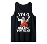 YOLO Ausser Du Bist Ich Funny Easter Jesus Tank Top