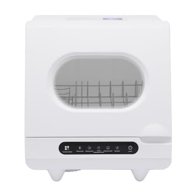 Countertop Dishwasher, 110V Portable Top Dishwasher with 5 Wash Programs, 360° Spray & 72°C Hot Air Drying, Compact for Small Spaces, Kitchen, Apartment, Dorm, RV