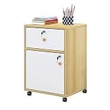 GFSGHZZ Wooden Lateral File Cabinet with Lockable Drawers and Mobile Office Storage Floor to Ceiling File Organizer and Locker Box,A1-One Size
