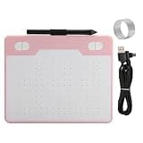 Drawing Tablet with Portable Design, Drawing Pad for Pc with Digital Function, Pink Handwriting Board for Phone and Computer Use (Roseate)