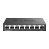 D-Link DGS-108, 8 Port Gigabit Ethernet Switch Unmanaged, Network Splitter, Silent Fanless, Network Hub, Sturdy Metal with Shielded Ports, Compact Desktop/Wall Mount, QoS, Energy Saving, Plug and Play