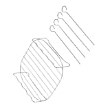 Air Electric Fryer Accessories Stainless Steel Double Layer Grill Rack With 4 Roast Meat Picks Steam Rack Air Fryer Rack