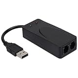 Rcniso USB Fax Modem Dual Port 56K External Modem Driver for 7/8/10/XP, Plug and Play, Fax Modem for, RJ11, V.90/K56flex
