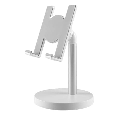 XAYAH Adjustable Tablet Stand, Aluminum Desktop Tablet Holder, Multi-Angle Rotating Stand for iPad, Tablets, Smartphones, Heavy Base
