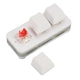 Diyeeni 3 Key Mini USB Programmable Macro Keyboard, Sayo Device Mechanical Keypad with RGB Backlight & Red Switch, Type C Wired for Office Work & Gaming (White)