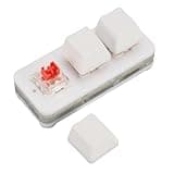 Diyeeni 3 Key Mini USB Programmable Macro Keyboard, Sayo Device Mechanical Keypad with RGB Backlight & Red Switch, Type C Wired for Office Work & Gaming (White)